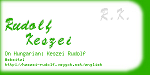 rudolf keszei business card